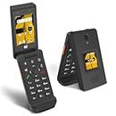 CAT S22 Rugged Flip Phone Unlocked (16GB) 2.8" Touchscreen Smart Cell Phone Android 11, IP68 Water Resistant, 4G LTE GSM Single Sim (Black) New