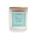 Rose & Smith Scented Jar Candle - Ocean Breeze | White Frosted Jar with Wooden Lid | Pure Soy Wax | Premium Fragrance for Gifting, Aromatherapy & Home Décor