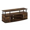 Furinno Jaya Entertainment Center Stand Unit/TV Desk for up to 55 inch, Amber Pine/Black