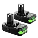 2Pack Upgraded 3500mAh Replacement for Ryobi 18V Battery Lithium Compatible with Ryobi 18 Volt Battery ONE+ Plus P102 P103 P104 P105 P107 P108 P109 Cordless Tools
