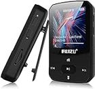 RUIZU X52 8GB Mp3 Player with Bluetooth 4.1 8GB Lossless Sound Music Player with FM Radio Voice Recorder Video Earphones for Running, Support up to 128GB (Black)