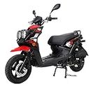 X-PRO X19 150 Moped Street Gas Moped 150cc Adult Bike with 12" Aluminum Wheels (Red, Factory Package)