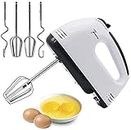 Speed Hand Mixer with 4 Pieces Stainless Blender, Bitter for Cake/Cream Mix, Food Blender, Beater for Kitchen