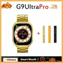 2024 Gold Ultra Serie 9 G9 Ultra Pro Smartwatch NFC Bluetooth Call Männer 24 Karat Gold Smartwatch