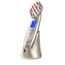 Laser Hair Growth Comb Electric Anti Hair Loss Massager Hair Regrowth Comb Brush (Gold)