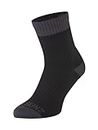 SEALSKINZ Unisex Waterproof Warm Weather Ankle Length Sock - Black/Grey, Medium