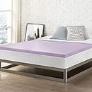 Mattress 2 Inch Ventilated Memory Foam Mattress Topper, Soothing Lavender Infusion, CertiPUR-US Certified, Full
