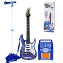  Kids Karaoke Electric Guitar Set MP3 Player Learning Toys Microphone, Amp