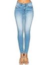 WAX JEAN Women's Repreve Butt I Love You Push-Up High-Rise Skinny Jeans Light 7