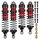 4PCS 1/10 RC Car Shocks Front & Rear Shock Absorber Damper Assembled Set Compatible with 1:10 Scale Traxxas Slash/Rustler/Stampede/Hoss VXL 4x4 2WD Replacement Parts#5862 (Black Red)
