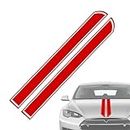 Hood Stripe Sticker Pet - Waterproof Stripe Decal for Engine Hood - Automotive Exterior Decals for Off-Road Vehicle, Trucks, Racing Car, Caravan, Minivan Zankie