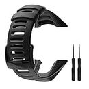 Picowe Watch Band Strap, All Black Replacement Strap Compatible with Suunto Ambit 1/2/2S/2R/3 Sport/3 Run/3 Peak (Without Screws)