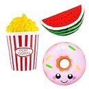 Squishies Toys,Hirsiran 3pcs Squishy Jumbo Squeeze Toy Slow Rising Scented Stress Relief Smile Donut Ice Cream Pop Corn Toy for kids adults