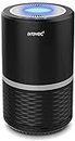 AROVEC Air Purifier H13 True HEPA Air Filter, Cleaner for Home, Bedroom, Removes Germs, Smoke, Dust, Pollen, Odours, 3-Stage Filtration System, Ideal for Allergens, Hay Fever, Pet Dander, Black.
