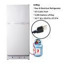 Smad Propane Refrigerator with Freezer 6.5 cu.ft, 2 Way RV Refrigerator White