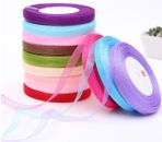 one roll, 50 yards width 10 -15mm organza  ribbon 11 colors Ribbon Gift Wrapping