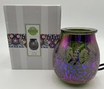 Scentsy Tropical Paradise Full Size Warmer Purple Green Leaves Ret'd RARE - New