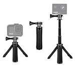 Cason -Tripod Monopod with Mini Selfie Stick & Tripod Kit for Action Camera Cason CN10,CS6, gopro Accessories, Gopro Hero 10/9/8/7/6/5, DJI Osmo Action,SJCAM and All Action Cameras (Black)