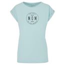 T-Shirt MERCHCODE "Merchcode Damen Ladies Mothers Day - The best mom T-Shirt" Gr. S, blau (oceanblue) Herren Shirts T-Shirts