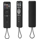 YiBiChin Protective Remote Case ONLY Fit for VIZIO Smart TV Remote Control XRT260, Full Wrap Remote Cover Shockproof, Anti-Slip, Anti-Lost with Strap - Black