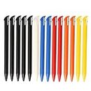 Yizerel Stylus Pen for New 3DS XL, 14 Pcs Colorful Plastic Replacement Touch Screen Stylus Set Compatible with Nintendo New 3DS LL with HD Crystal Clear PET Films (Black White Blue Red Green Orange)