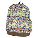 INTIMO, Nickelodeon 90's Cartoon Rugrats Ren and Stimpy School Travel Backpack With Faux Leather Bottom