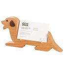 Wood Business Card Holders Dogs Office Supply Desktop Desk Organizer  Home