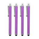 Pack of 4 PURPLE Capacitive/Resistive Touchscreen Stylus Pen Compatible with Ipad/2/3/4/ Ipad Mini Samsung Note 10.1 Galaxy Tab Google Nexus 7 Kindle Fire HD Sony Xperia Tablet S Asus Transformer Pad Infinity Motorola Xoom BlackBerry Playbook HP Slate 2