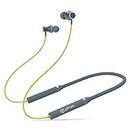 pTron Tangentbeat in-Ear Bluetooth 5.0 Wireless Headphones, Deep Bass, 18H Playtime, Clear Calls, Dual Device Pairing Wireless Neckband, Fast Type-C Charging, Voice Assistant & IPX4 (Green/Grey)