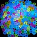 Gxueshan 1000 Pcs Acrylic 9 Color Pony Beads 6x9mm Bulk Glow in The Dark for Necklace Friendship Bracelet Making Hair Beads for Braids Kandi Beads