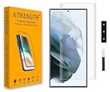XTRENGTH 's Advanced Border-Less Curved UV Tempered Glass Screen Protector Designed for Samsung Galaxy S22 Ultra - Edge to Edge Full Screen Coverage with Easy Installation Kit…
