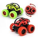 Kids Car Toys for 2 3 4 Year Old, Boys Girls Gifts, Big Wheel Pull Back Car Toys Racing Cars 360° Jumping Stunt Cars for Kids Age 3-10, 4X4 Power Monster Stuck Toddler Car Toys, 1:36 Scale, 2 Pack