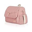 Hannah & Sophia Belle Convertible Baby Diaper Backpack & Bag in Pink Polyester with Classic Style