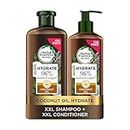 Herbal Essences Coconut Oil Vegan Shampoo and Conditioner Set, for Dry Hair, Hydrating Coconut Shampoo And Conditioner, 1145 ml,package may vary