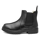 STONE CREEK Junior Pete Kids Leather Chelsea Boot - Size 2 UK - Black