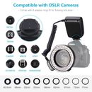 Macro LED Ring Flash Light With 9 Pcs Adapter Rings & Diffuser For DSLR Camera