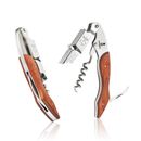 (2) Wine Opener Corkscrew Bottle Waiters Key with Foil Cutter Double Hinged Wood