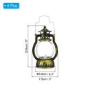 4Pcs 5 Inch Hanging Decorative Mini LED Candle Lantern Vintage