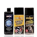 Kangaroo® Chain Lube and Chain Cleaner Spray 150 ML Each with Chorme Metal Polish 200 ML for Metal Parts Shiner (Small Pack)