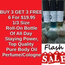 6 For $19.95 MEN(M) WOMEN(W) & UNISEX(U) Body Oil Fragrances 10 ml Roll On Pure