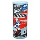 Scott 75147 Shop Towels, Standard Roll, 10 2/5 x 11, Blue, 55/Roll, 12 Rolls/Carton