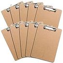 Clipboards (Set of 10) by Office Solutions Direct! ECO Friendly Hardboard Clipboard, Low Profile Clip Standard A4 Letter Size