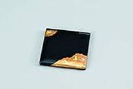 土谷漆器 Tsuchiya Lacquerware 34-0404 Compact Mirror, Black, 2.8 x 2.8 inches (7.0 x 7.0 cm), Japan Pure Gold Foil Craft, Gold Cloud