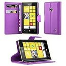 cadorabo Coque pour Nokia Lumia 520 en ORCHIDÉE Violets - Housse Protection avec Fermoire Magnétique, Stand Horizontal et Fente Carte - Portefeuille Etui Poche Folio Case Cover
