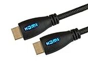 Iluminación LED Ultra HDMI 1,4 Cable HD TV 4 K oro trenzado 1 m a 5 m blanco azul rojo