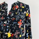 OLD NAVY Black Floral Lightweight Flowy Tunic Shirt Dress ~ Size Small