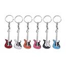 STOBOK 12 pezzi Chitarra Porta chiavi in lega di zincoi strumenti musicali Portachiavi Borsa Decorazione Pendente Appeso per regalo Colore Casuale