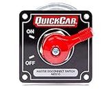 QuickCar Racing Products 55-010 Red 2-1/2" High x 2-1/2" Wide Handle Battery Master Disconnect Switch with Black Mounting Panel