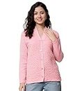 eKools Women's Winterwear Woolen V-Neck Sweater Cardigans (3XL, Baby Pink)