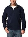 Wrangler Authentics Men's Sweater Fleece Quarter-Zip, Mood Indigo, S